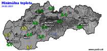 Minimálna teplota - dnes (24.02.2017)