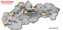 Stav počasia - Slovensko (27.02.2017 o 6.00 hod.)