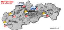 Stav počasia - Slovensko (30.03.2017 o 6.00 hod.)