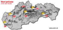 Stav počasia - Slovensko (23.07.2017 o 6.00 hod.)