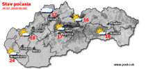 Stav počasia - Slovensko (29.07.2018 o 6.00 hod.)