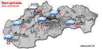 Stav počasia - Slovensko (30.05.2019 o 6.00 hod.)