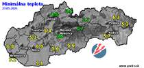 Minimálna teplota - dnes (23.05.2021)