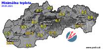 Minimálna teplota - dnes (29.05.2021)