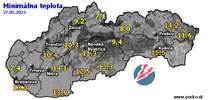 Minimálna teplota - dnes (27.05.2023)