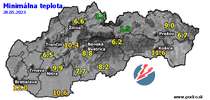 Minimálna teplota - dnes (28.05.2023)